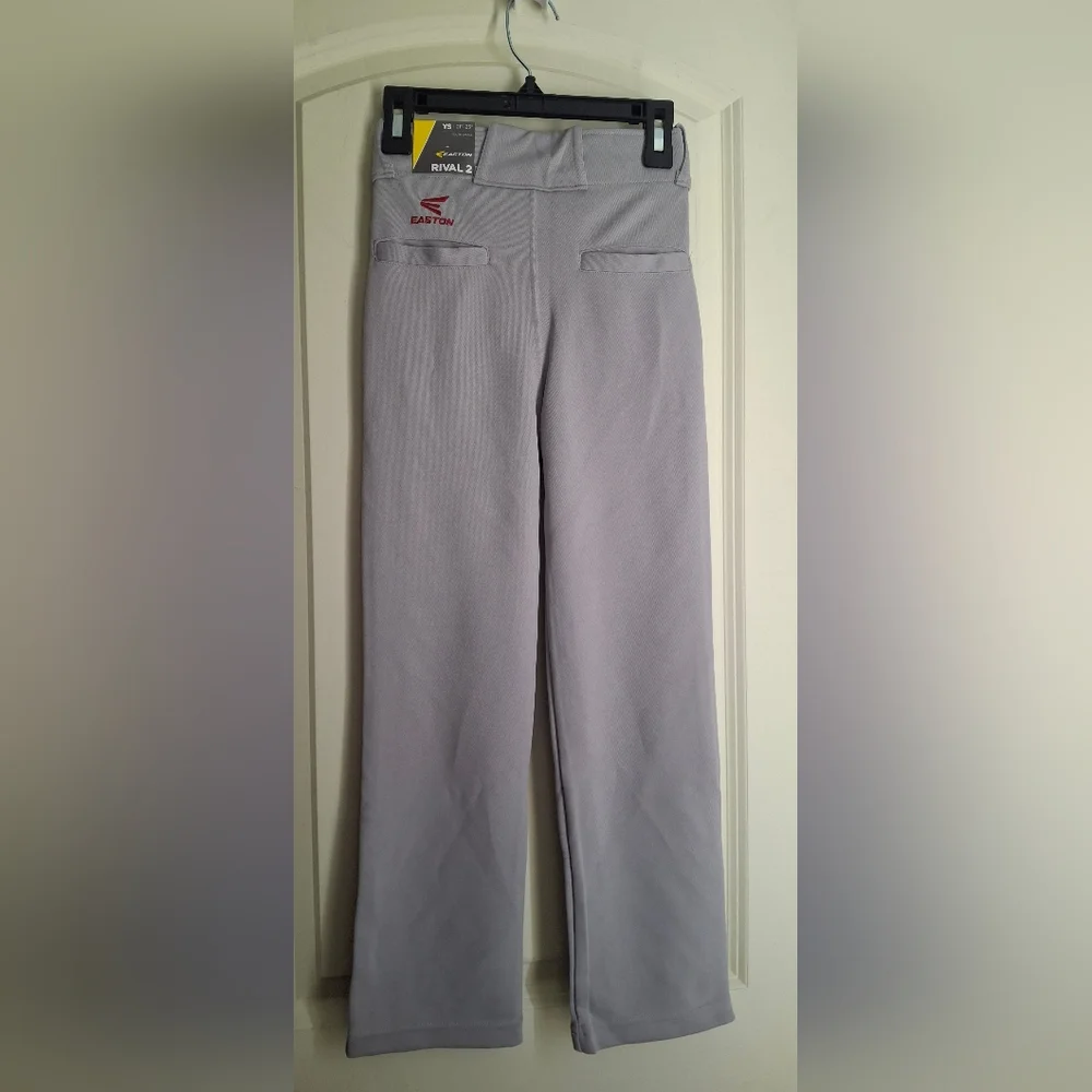 Nwt Easton WALK-OFF Piped Baseball & Softball Pant Youth S Grey/Red 21